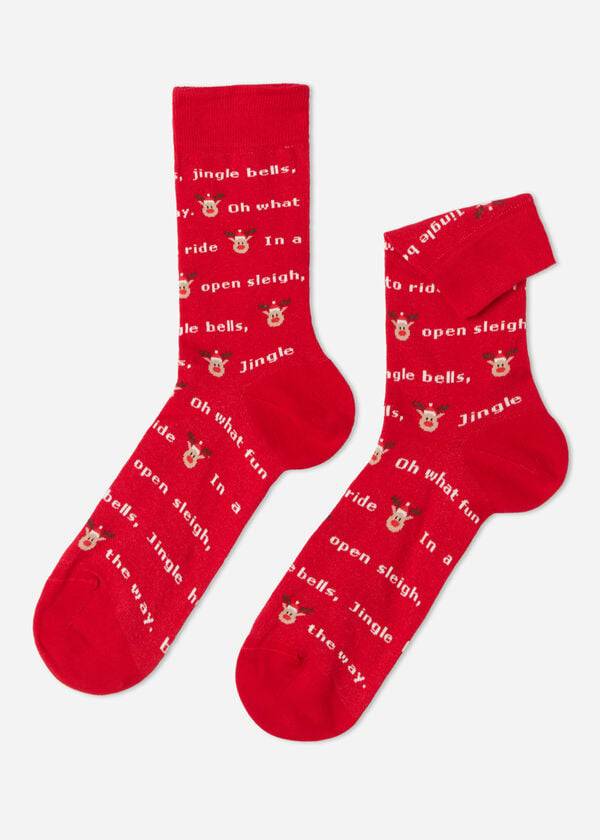 Calcetines Calzedonia Christmas Series Corta Crew Hombre Rojas | CO1397CE