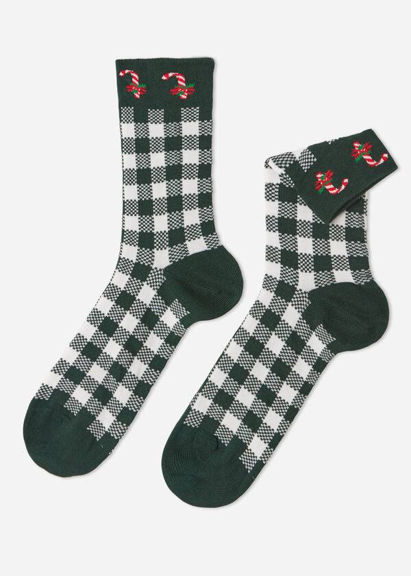 Calcetines Calzedonia Christmas Series Corta Crew Hombre Verde | CO1398VD