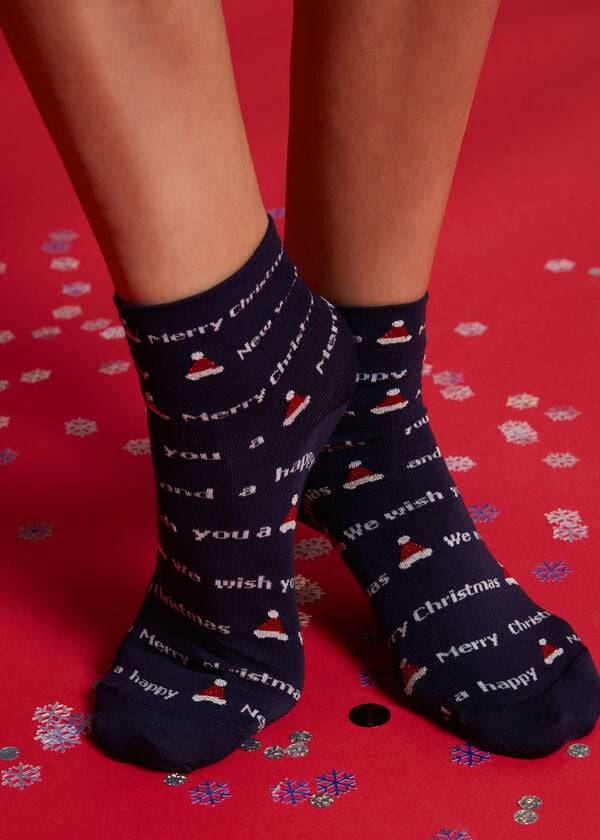 Calcetines Calzedonia Christmas Series Corta Mujer Moradas | CO1823YU