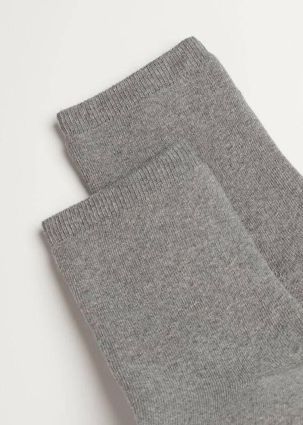 Calcetines Calzedonia Corta Algodon Thermal Mujer Gris | CO1698AP