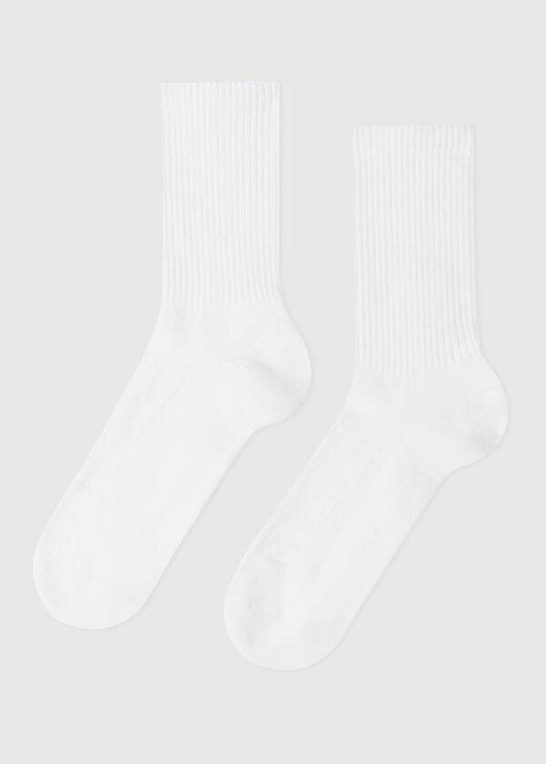 Calcetines Calzedonia Crew Deporte Hombre Blancas | CO1378EX