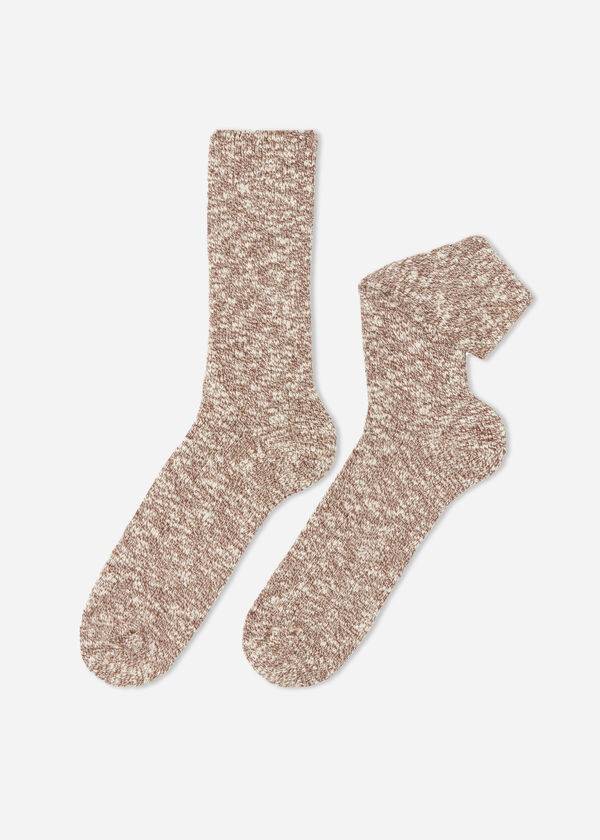 Calcetines Calzedonia Crew in Warm Algodon Hombre Marrones | CO1395ZG