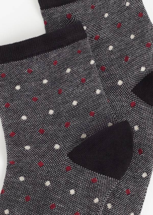 Calcetines Calzedonia Dot-Pattern Corta Mujer Negras | CO1762VD