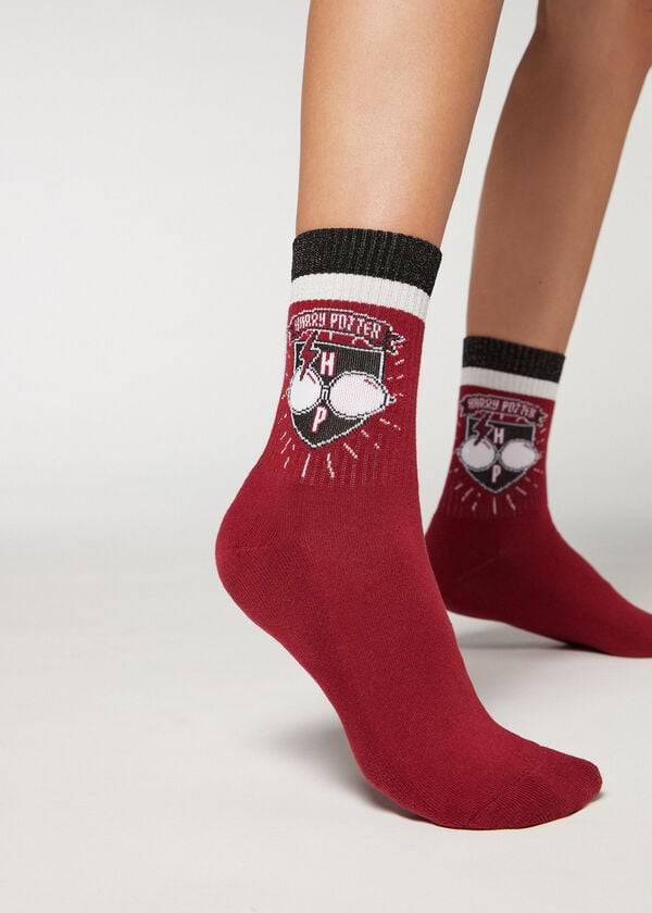 Calcetines Calzedonia Harry Potter Corta Deporte Mujer Rojas | CO1749PQ