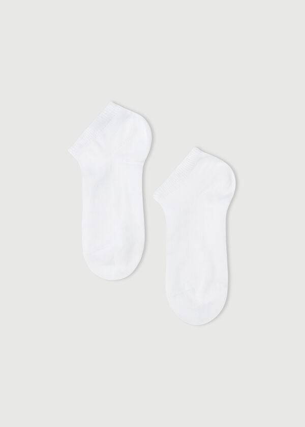 Calcetines Calzedonia Light Algodon Ankle Corta Niños Blancas | CO1077FM