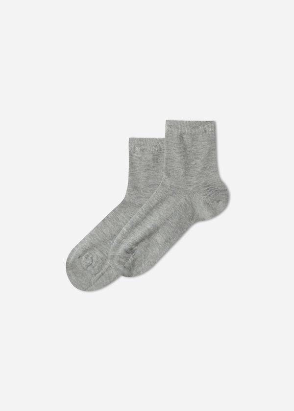 Calcetines Calzedonia Light Algodon Corta Niños Gris | CO1080JJ