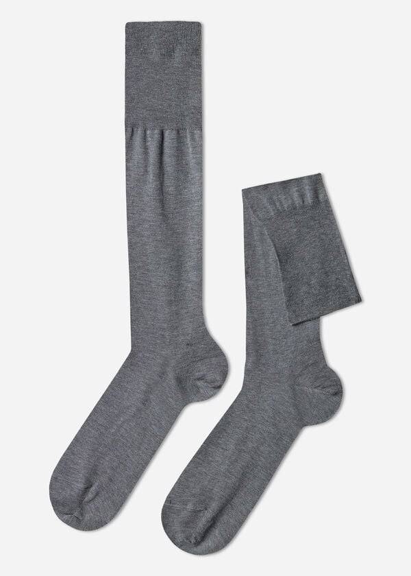 Calcetines Calzedonia Lisle Thread Long Hombre Gris | CO1428QZ