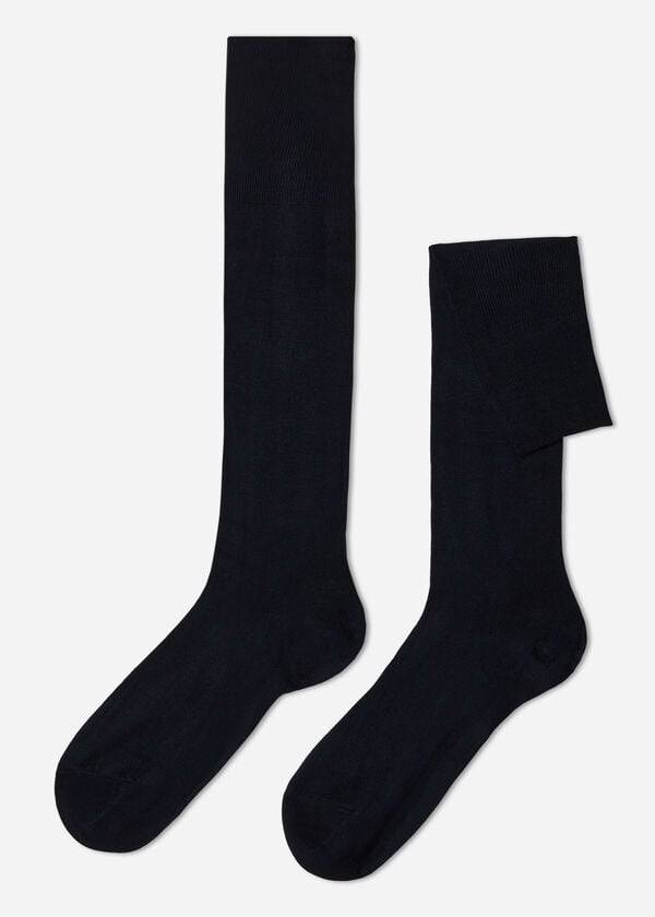 Calcetines Calzedonia Long with Cashmere Hombre Azules | CO1403WY