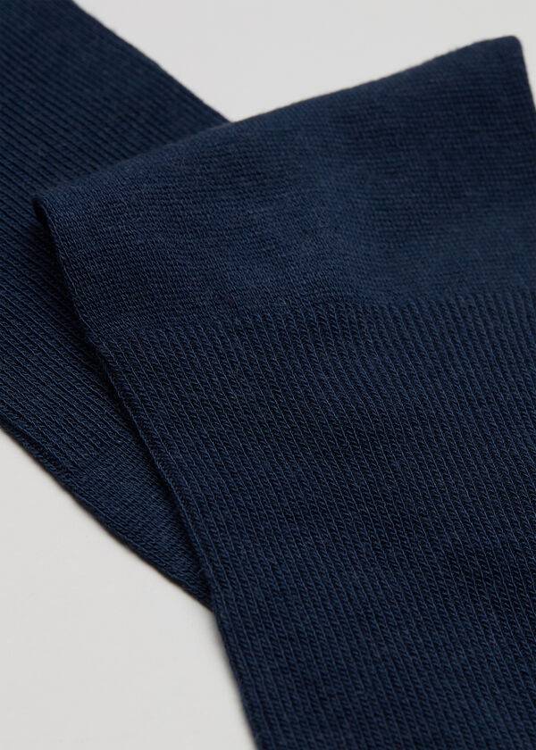 Calcetines Calzedonia Long with Cashmere Hombre Azul Marino | CO1405RW