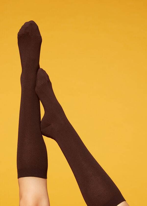 Calcetines Calzedonia Long with Cashmere Mujer Marrones | CO1940LH