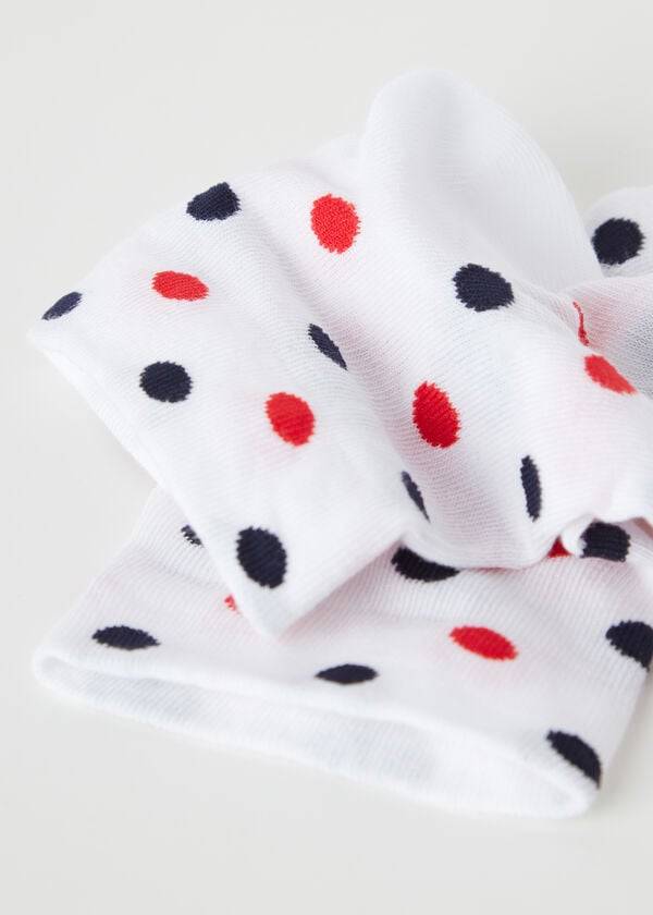 Calcetines Calzedonia Polka Dot Pattern Corta Mujer Blancas | CO1720UT