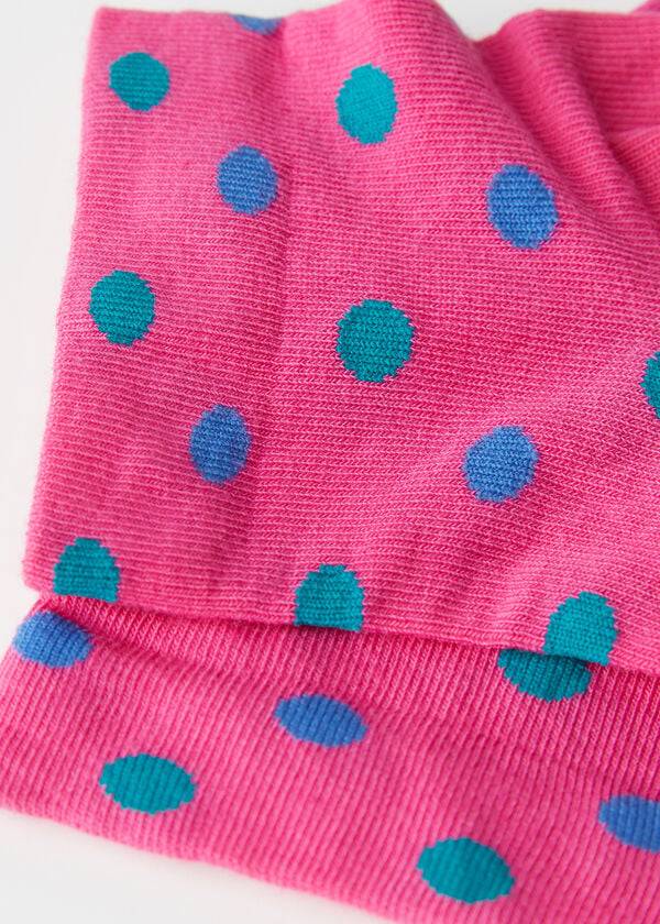 Calcetines Calzedonia Polka Dot Pattern Corta Mujer Rosas | CO1721IS