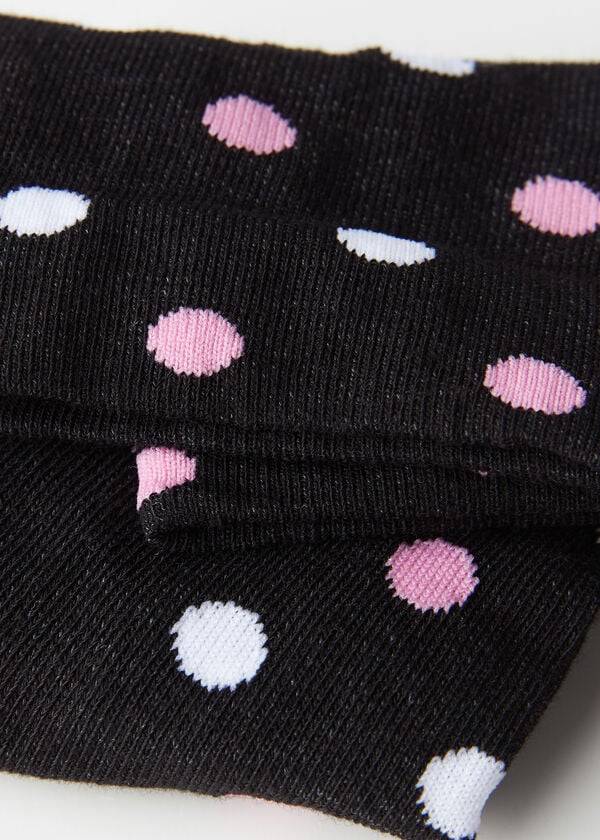 Calcetines Calzedonia Polka Dot Pattern Corta Mujer Negras | CO1722OR