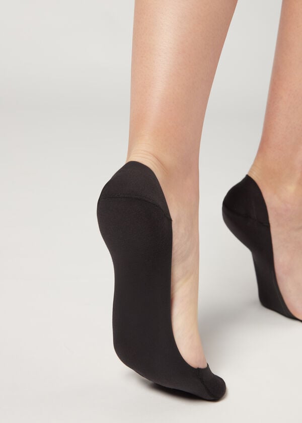 Calcetines Calzedonia Side Cut Invisible Mujer Negras | CO1970VD