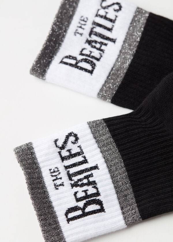 Calcetines Calzedonia The Beatles Logo Corta Mujer Negras | CO1641YU