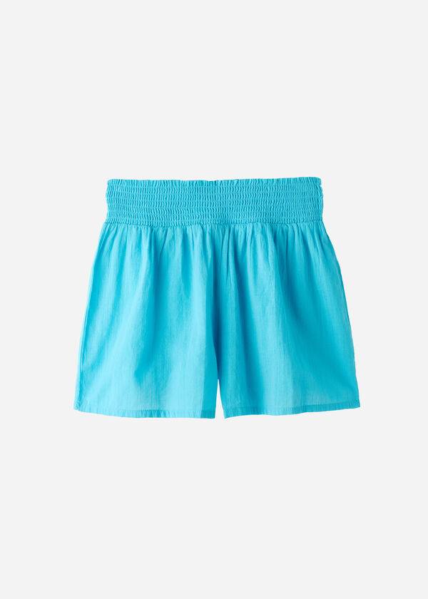 Cubrirlos Calzedonia Algodon Shorts Mujer Turquesa Verde | CO2064DN