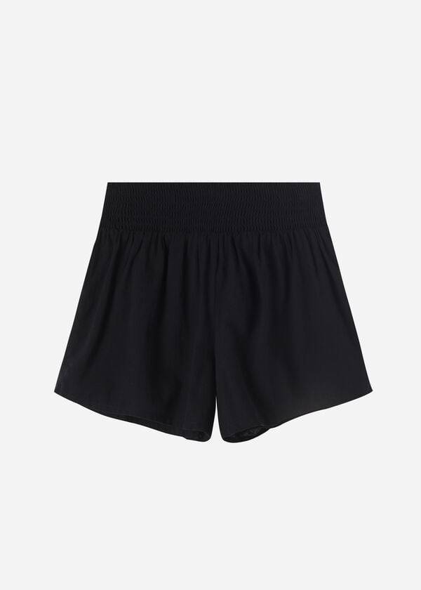 Cubrirlos Calzedonia Algodon Shorts Mujer Negras | CO2066GL