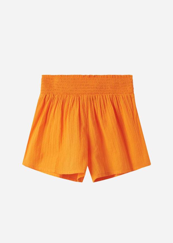 Cubrirlos Calzedonia Algodon Shorts Mujer Naranjas | CO2070LH