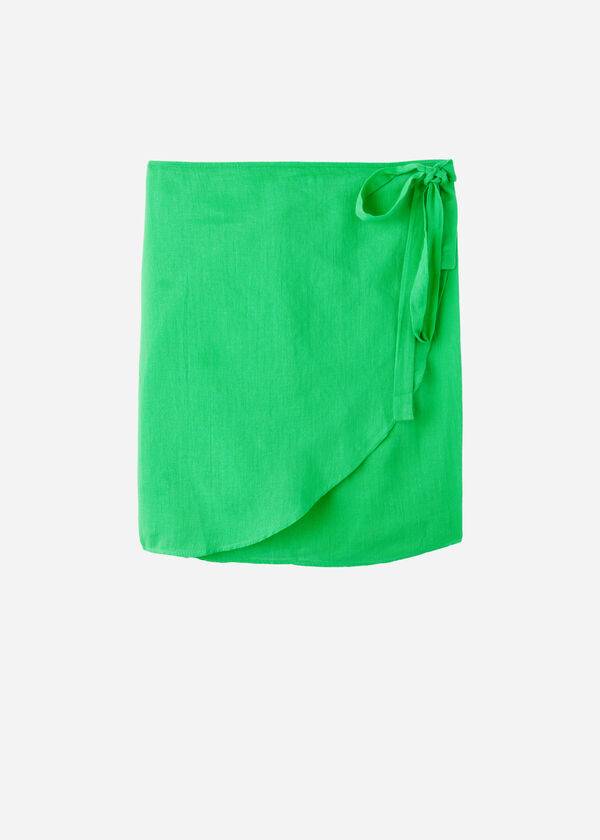 Cubrirlos Calzedonia Corta Wrap Sarong Mujer Verde | CO2049BC