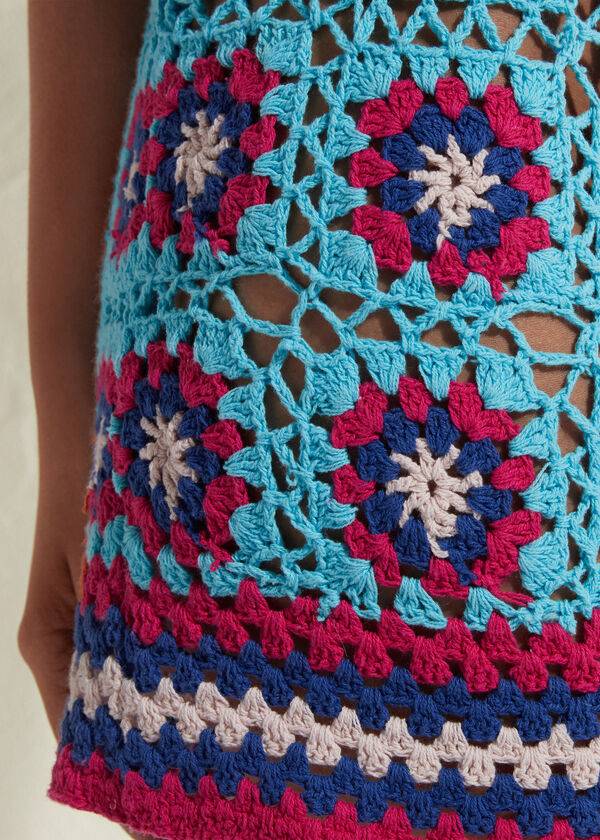 Cubrirlos Calzedonia Crochet Skirt Mujer Turquesa Azules | CO2062AP