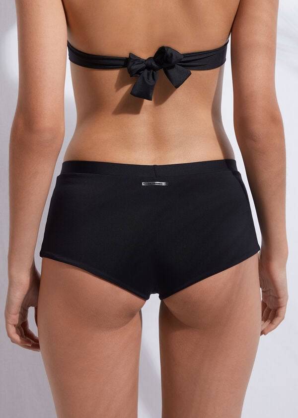 Cubrirlos Calzedonia Shorts Swimsuit Bottom Indonesia Mujer Negras | CO2043KI