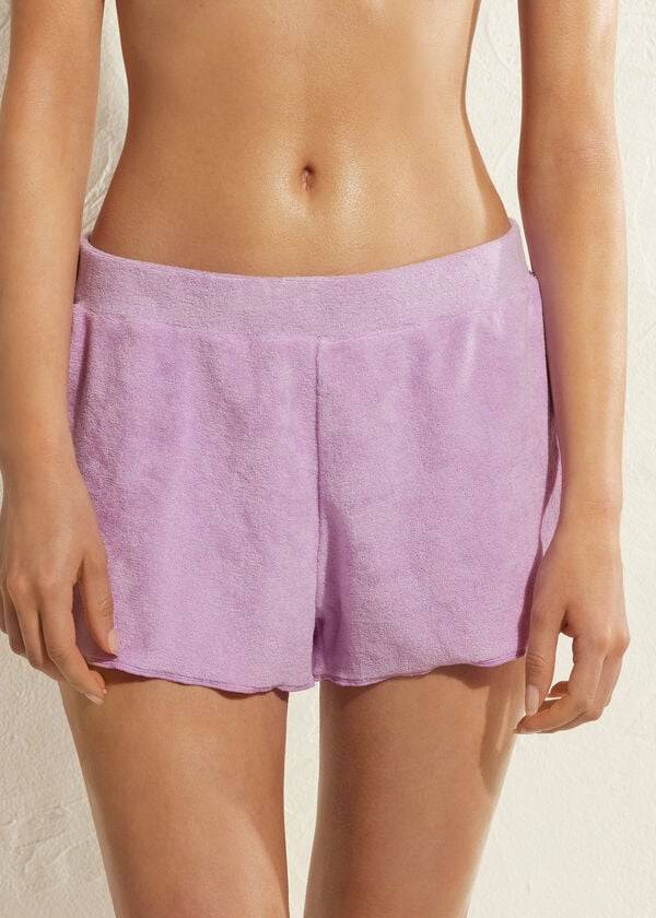 Cubrirlos Calzedonia Terrycloth Shorts Mujer Moradas | CO2039FM