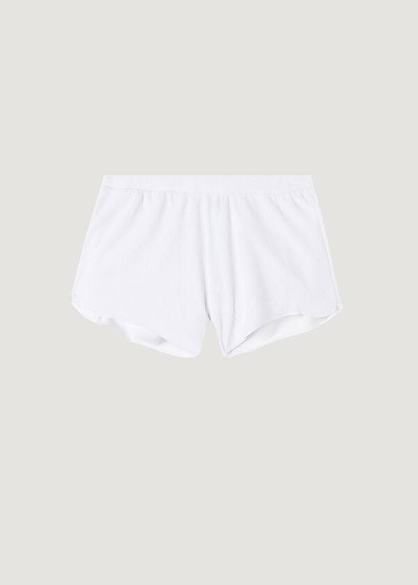 Cubrirlos Calzedonia Terrycloth Shorts Mujer Blancas | CO2041HK