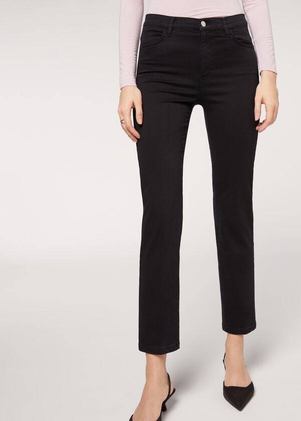 Jeans Calzedonia Eco Comodidad Mujer Negras | CO1624GL