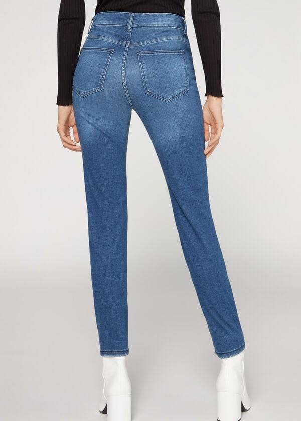 Jeans Calzedonia Super Flex Denim High Cintura Superskinny Mujer Azules | CO1576LH