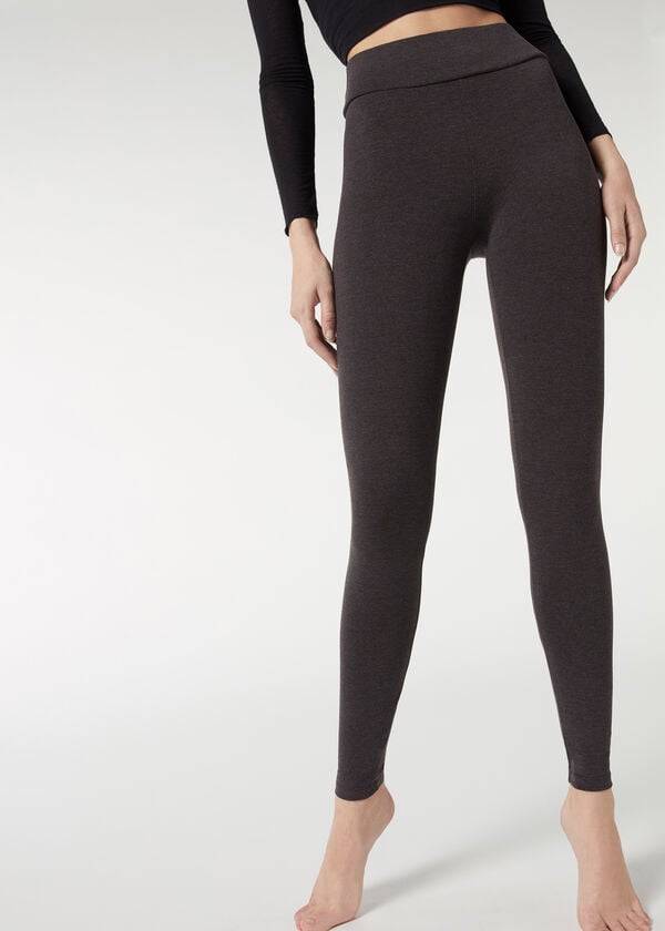 Leggins Calzedonia Algodon Mujer Gris | CO1554VD