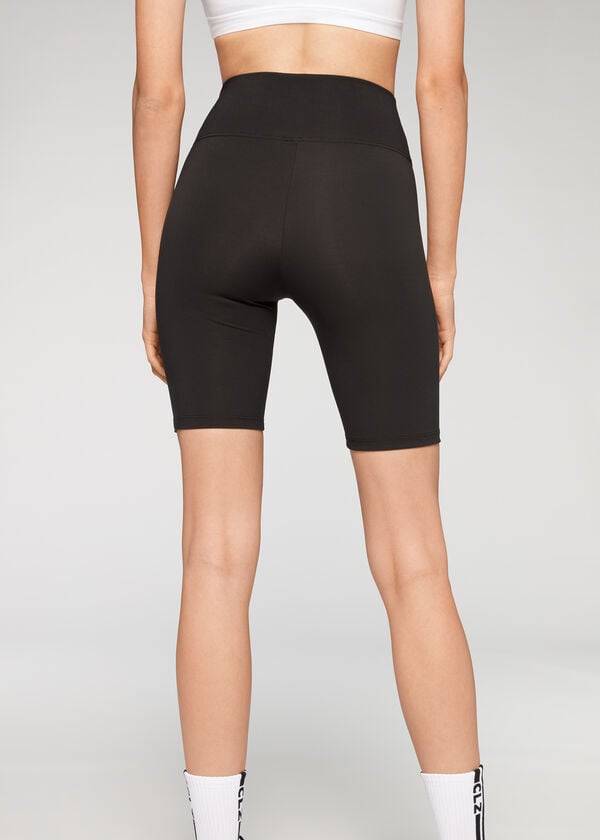 Leggins Calzedonia Atléticos Bike Mujer Negras | CO1570DN