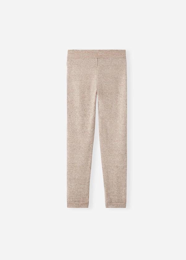 Leggins Calzedonia Cashmere Blend Stretch Deporte Niños Beige | CO1069YU