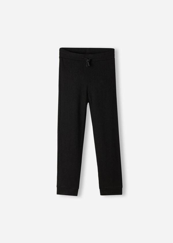 Leggins Calzedonia Cashmere Blend Stretch Deporte Niños Negras | CO1071IS