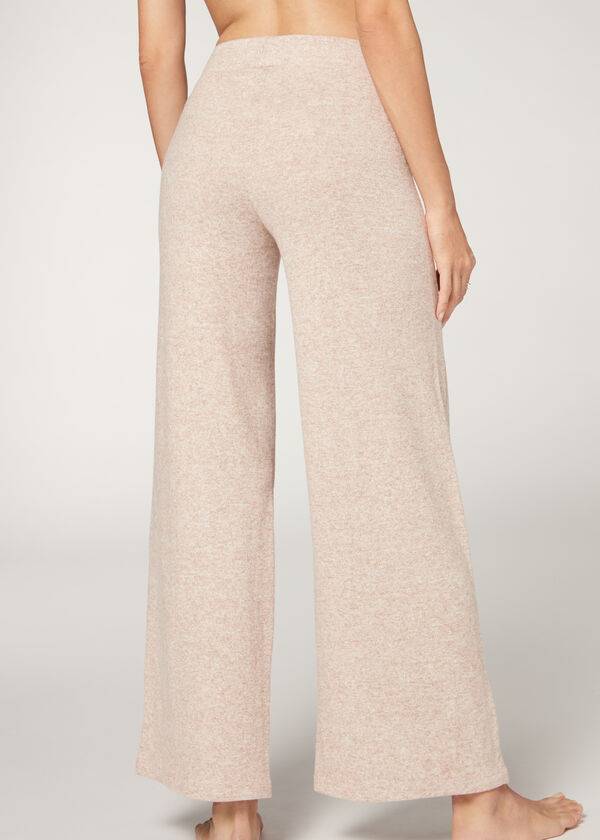 Leggins Calzedonia Cashmere Palazzo Mujer Beige | CO1568AP