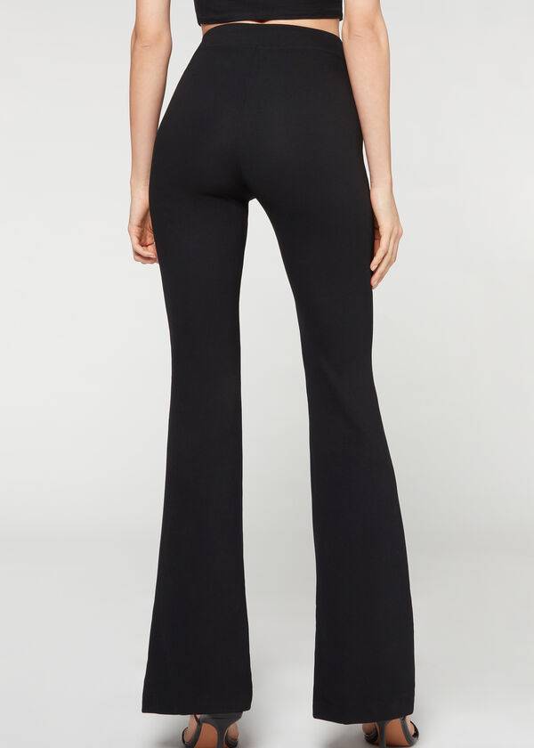 Leggins Calzedonia Flared Mujer Negras | CO1538UT