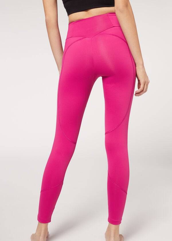 Leggins Calzedonia Performance Atléticos Mujer Rosas | CO1520GL