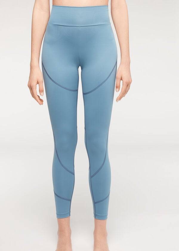 Leggins Calzedonia Performance Atléticos Mujer Azules | CO1522JJ