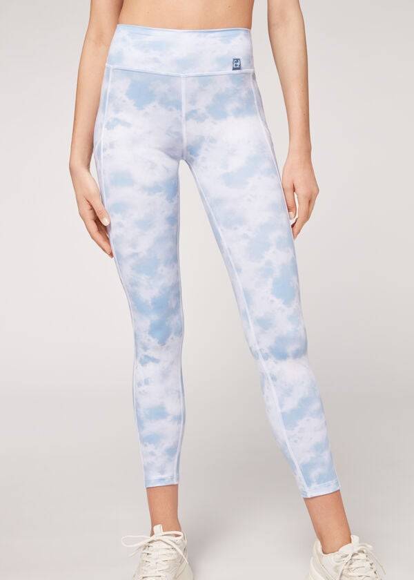 Leggins Calzedonia Soft Touch Atléticos Mujer Azules | CO1502VD