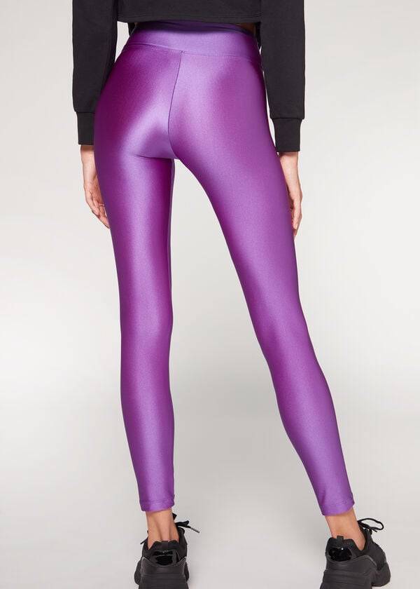 Leggins Calzedonia Super Shiny Mujer Moradas | CO1500XF