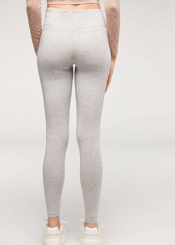 Leggins Calzedonia Supima Algodon Mujer Gris | CO1496JJ