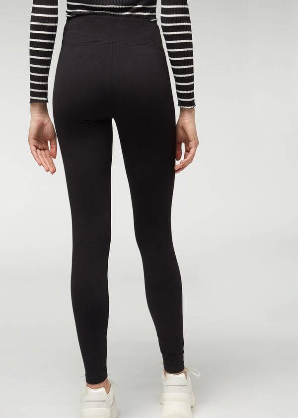 Leggins Calzedonia Thermal Mujer Negras | CO1494GL