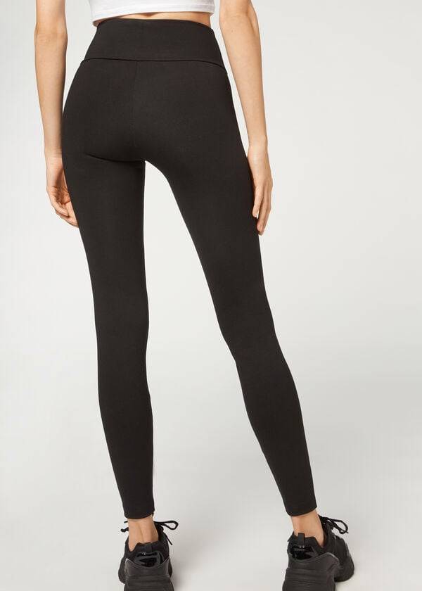 Leggins Calzedonia Total Shaper Mujer Negras | CO1487IS