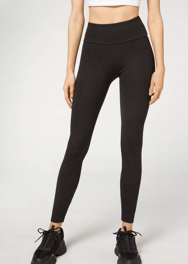 Leggins Calzedonia Total Shaper Mujer Negras | CO1487IS