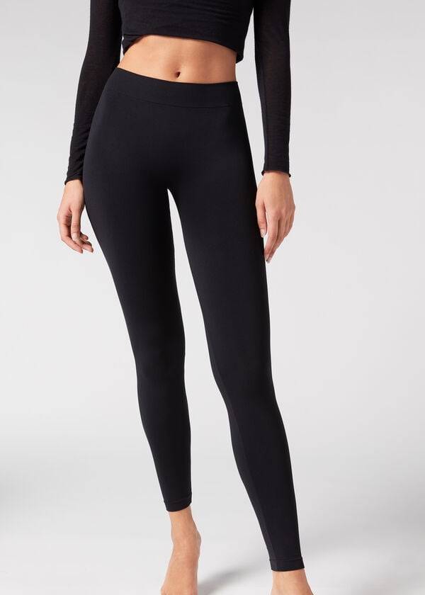 Leggins Calzedonia Ultra-Opaque Microfiber Mujer Negras | CO1482EX