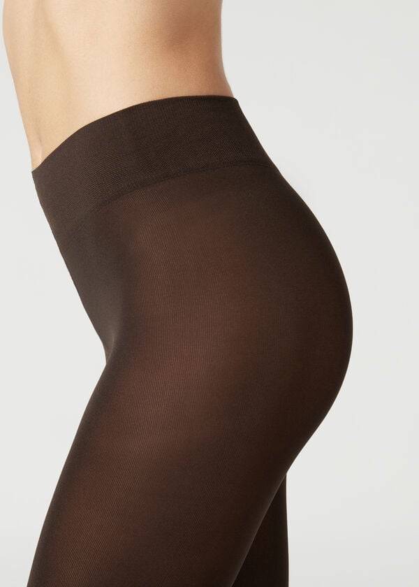 Mallas Calzedonia 100 Denier Total Comodidad Soft Touch Opaque Mujer Cafe | CO3180MA