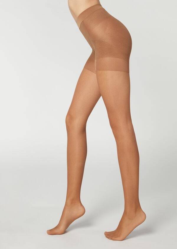 Mallas Calzedonia 15 Denier Total Shaper Sheer Mujer Kaki | CO3056OR