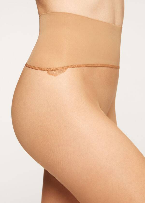 Mallas Calzedonia 20 Denier Seamless Totally Invisible Sheer Mujer Marrones | CO3037QZ