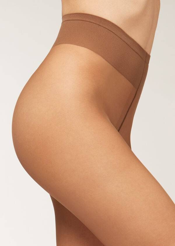 Mallas Calzedonia 20 Denier Sheer Matte Sheer Mujer Kaki | CO3032YU