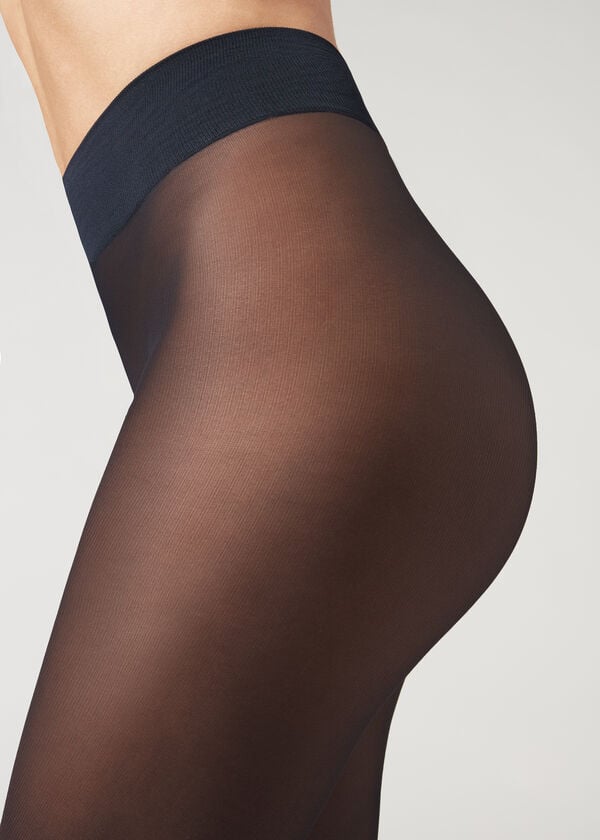 Mallas Calzedonia 30 Denier Total Comodidad Soft Touch Opaque Mujer Azules | CO3178WY