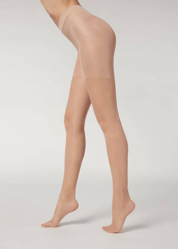 Mallas Calzedonia 30 Denier Total Shaper Sheer Mujer Beige | CO3000SO